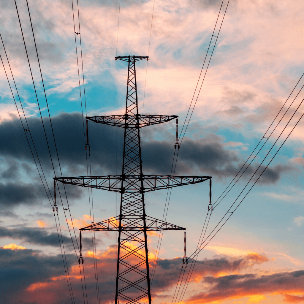 Transmission Lines at Sunset - Regulated Utilities