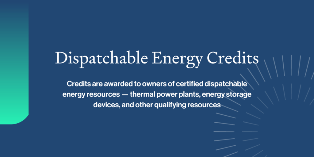 Dispatchable Energy Credit definition
