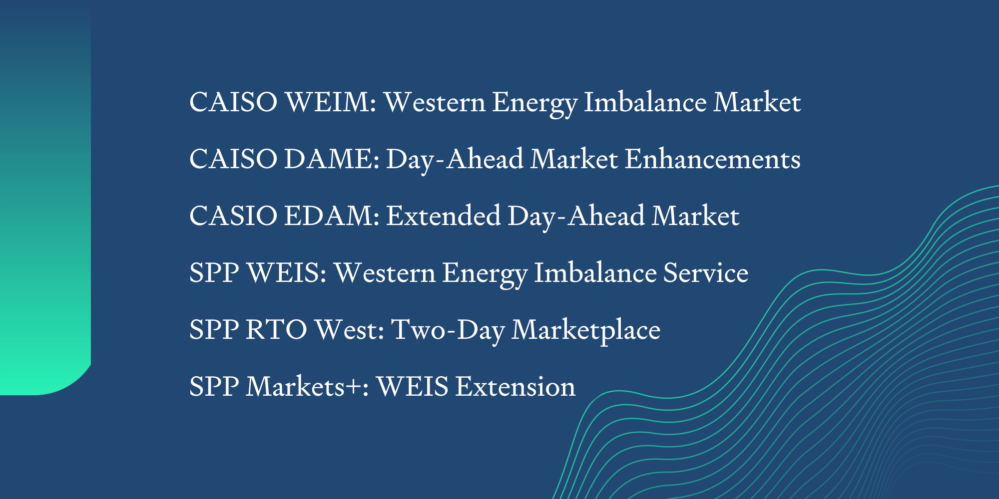 A Look Ahead The Future of the West Markets PCI
