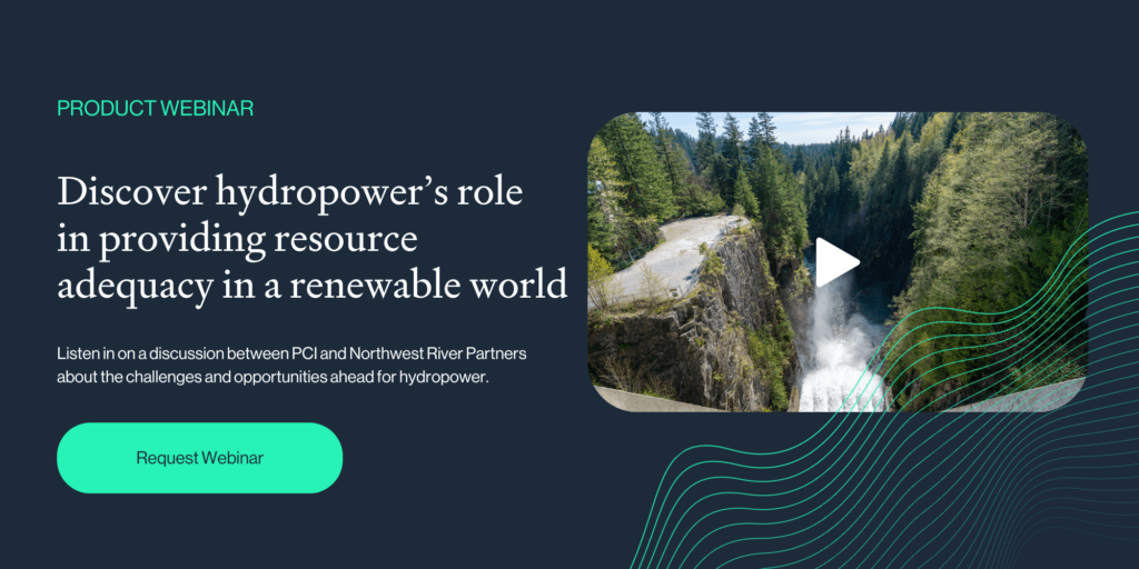 graphic to promote hydropower webinar from PCI Energy Solutions
