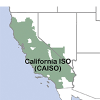 map of caiso to illustrate "what is caiso and what does it do" blog post