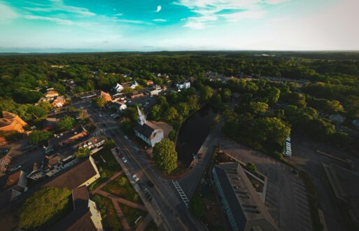 aerial view of new england to illustrate isone's dasi on energy markets