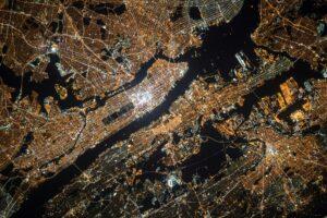 NASA aerial view of Manhattan