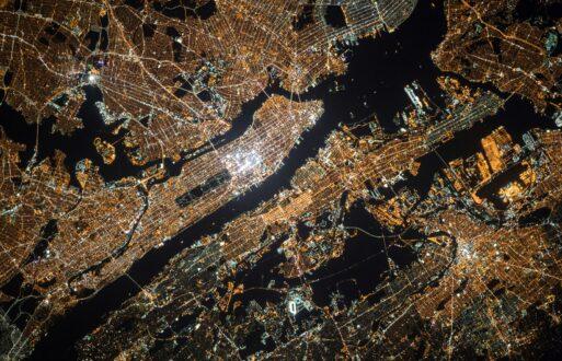 NASA aerial view of Manhattan