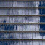 clouds reflected in windows