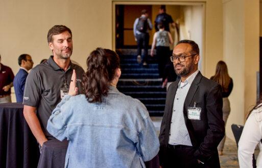 Arun Devarakonda and customers at PCI Energy Solutions INFOCUS 2025