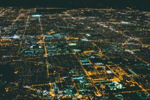aerial or large city
