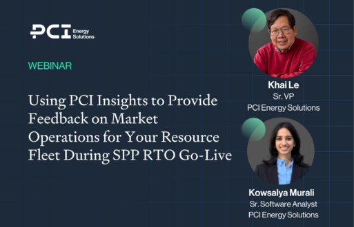 promotional graphic for pci energy solutions april 30 2026 webinar, Using PCI Insights to Provide Feedback on Market Operations for your Resource Fleet During SPP RTO Go-Live