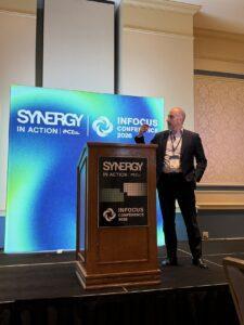 Javier Martin, President & COO of PCI Energy Solutions, addresses the audience at INFOCUS Conference 2026 in Charleston, South Carolina