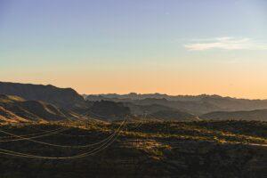 Infrastructure moving through the Arizona desert