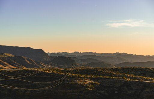 Infrastructure moving through the Arizona desert