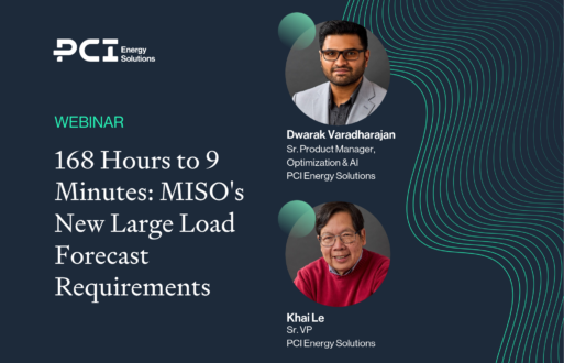 promo graphic for "miso new large load forecast requirements" webinar from pci energy solutions